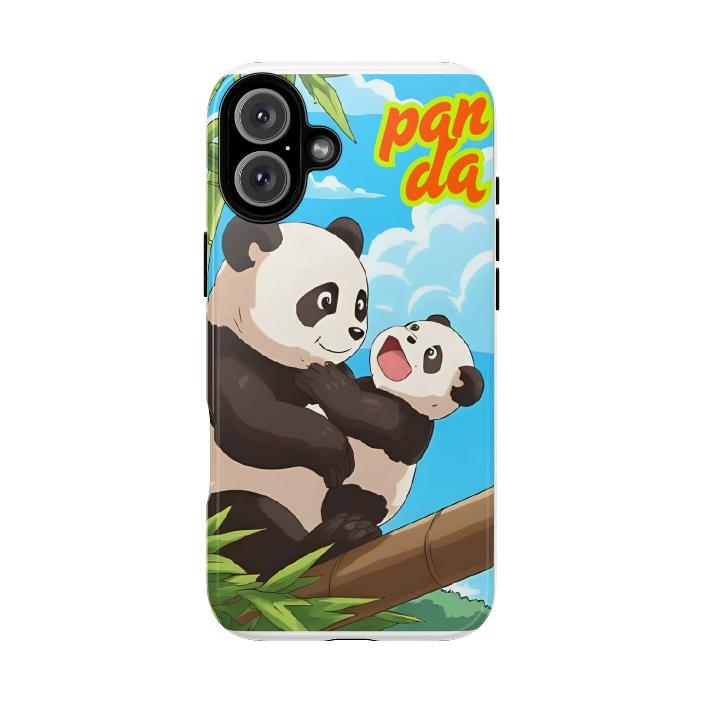 Panda Phone Case - Cute Panda Mom and Baby Design, Phone Cover for Animal Lovers, Gift for Kids and Adults, Jungle Vibe, Fun Accessory