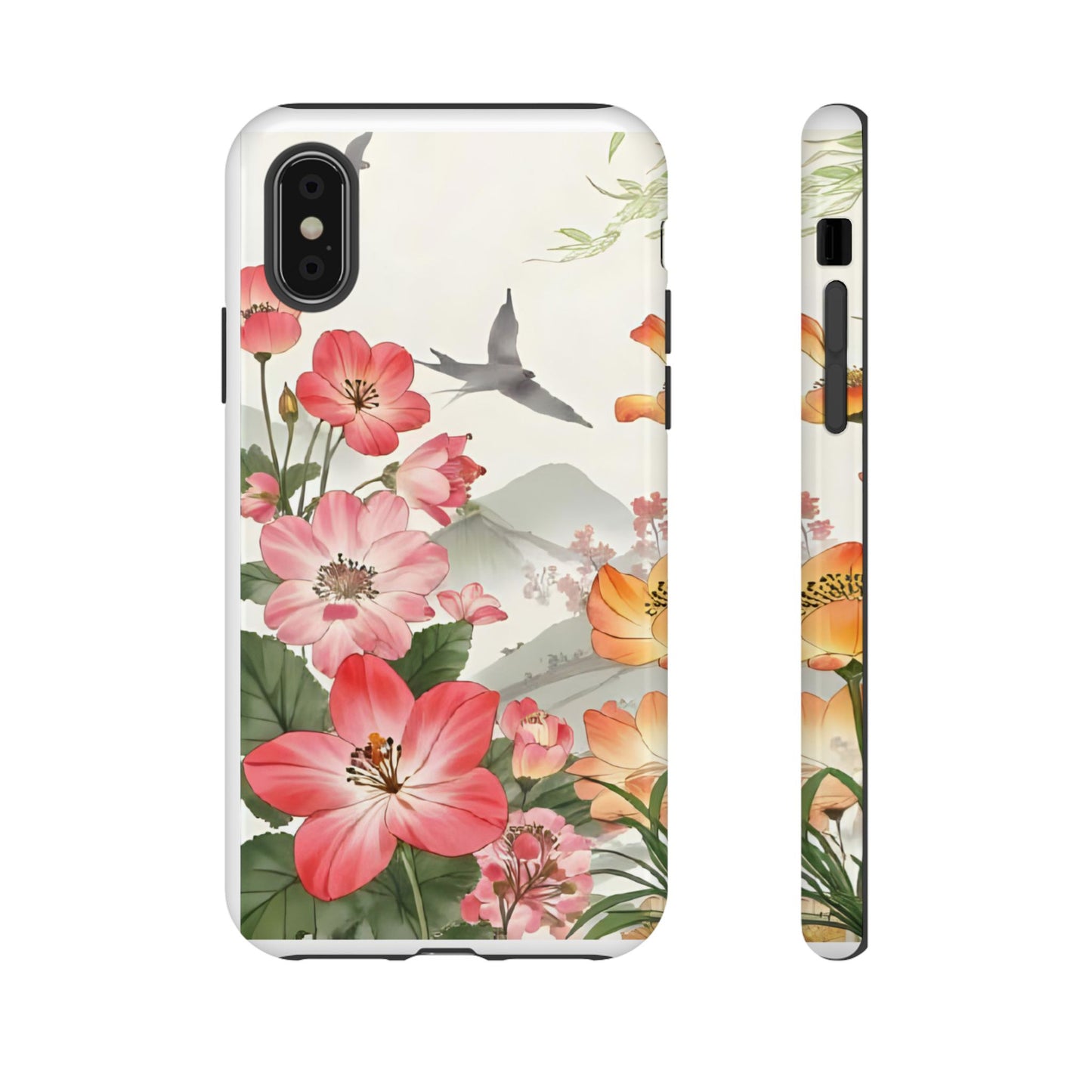 Floral Phone Case, Tough Cases, Smartphone Accessories, Gift for Her, Nature Lover's Present, Floral Design, Spring Style