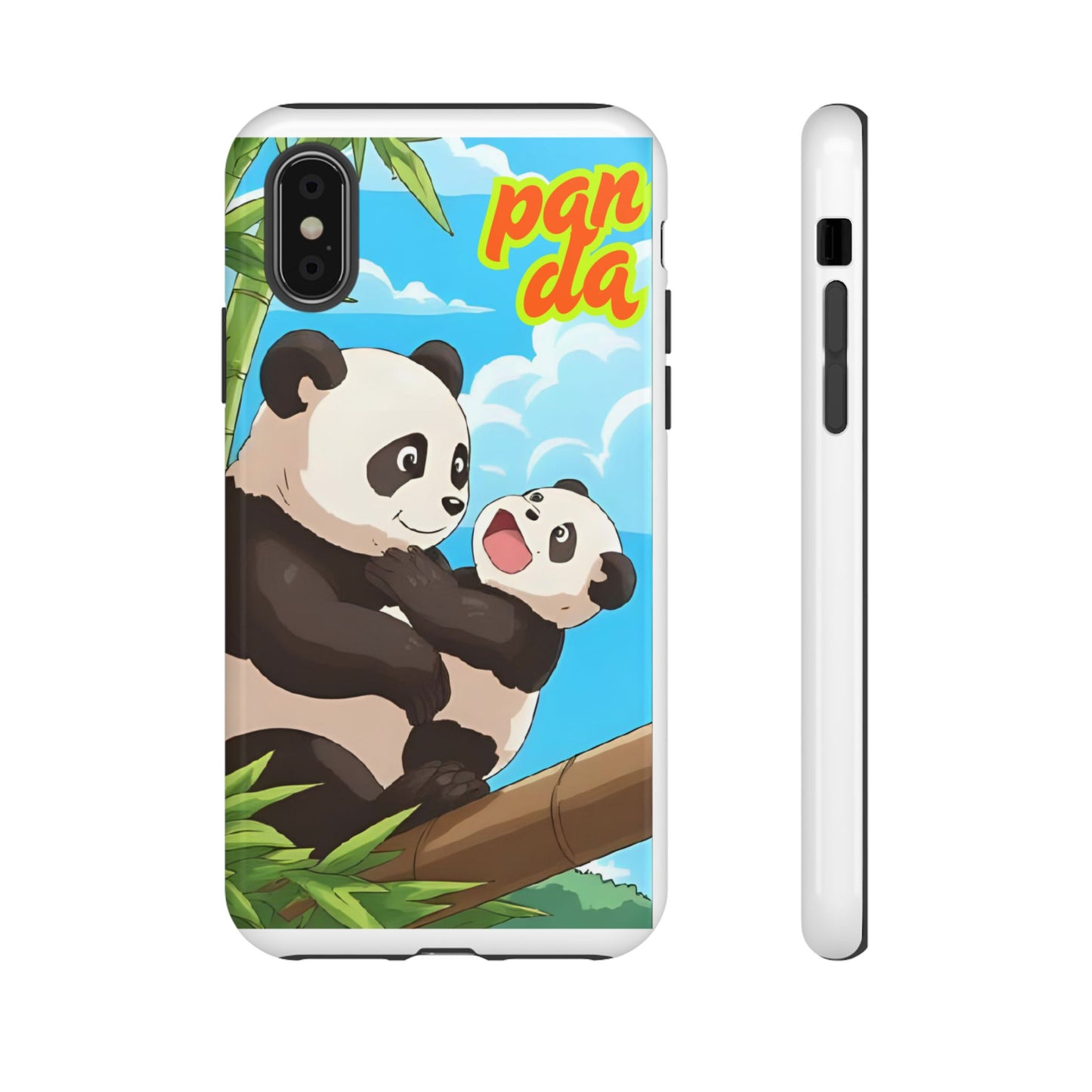 Panda Phone Case - Cute Panda Mom and Baby Design, Phone Cover for Animal Lovers, Gift for Kids and Adults, Jungle Vibe, Fun Accessory
