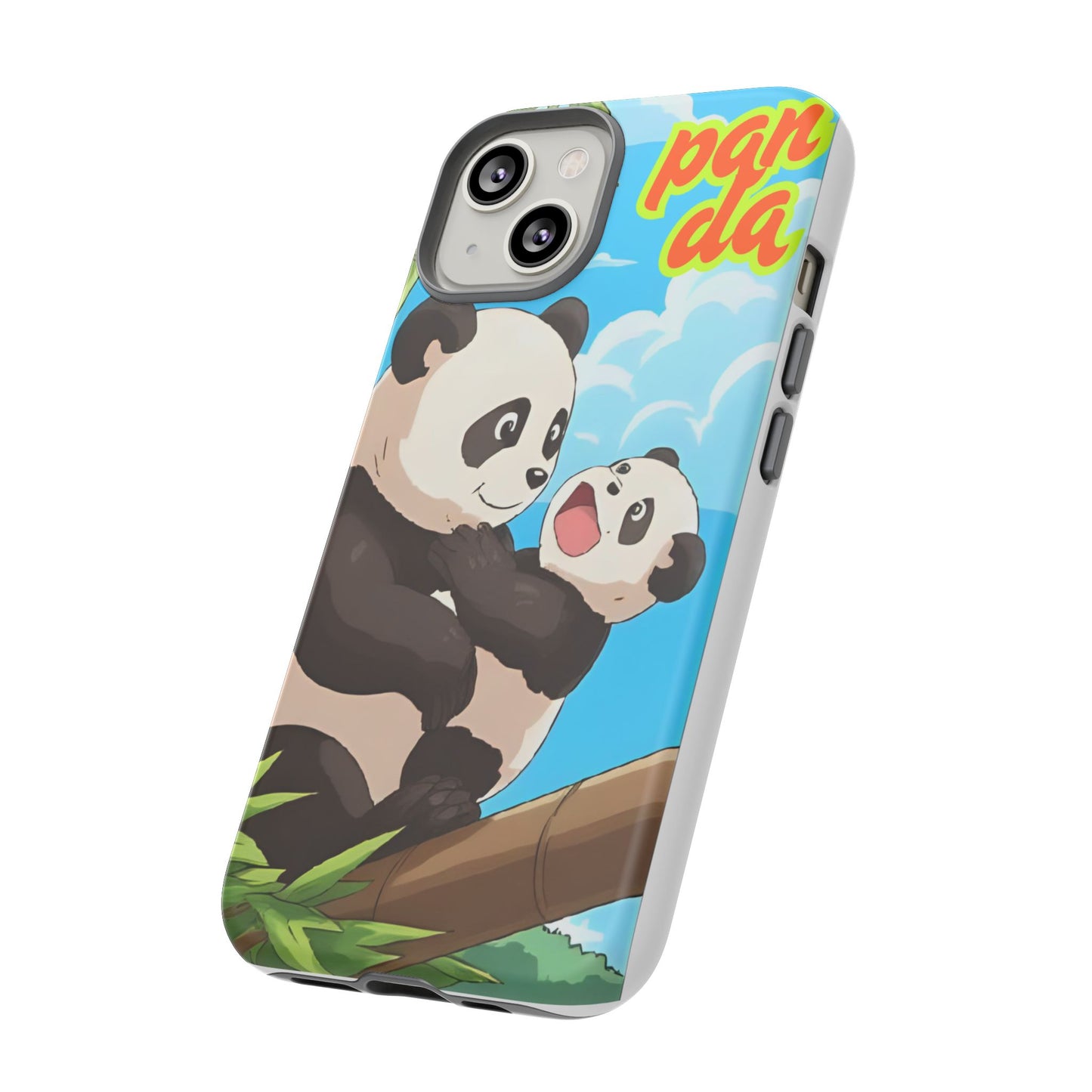 Panda Phone Case - Cute Panda Mom and Baby Design, Phone Cover for Animal Lovers, Gift for Kids and Adults, Jungle Vibe, Fun Accessory