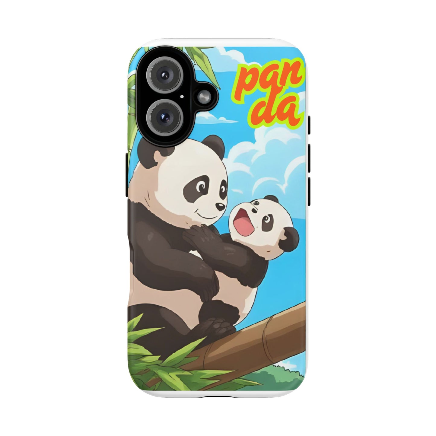 Panda Phone Case - Cute Panda Mom and Baby Design, Phone Cover for Animal Lovers, Gift for Kids and Adults, Jungle Vibe, Fun Accessory
