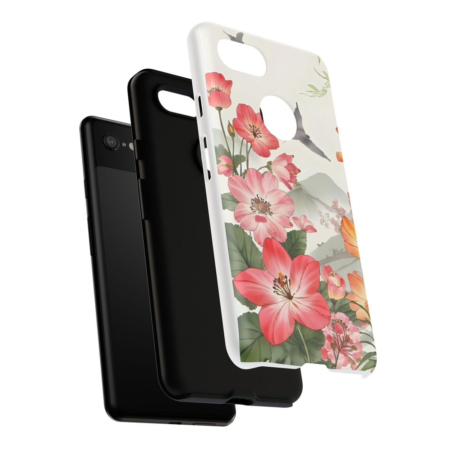 Floral Phone Case, Tough Cases, Smartphone Accessories, Gift for Her, Nature Lover's Present, Floral Design, Spring Style