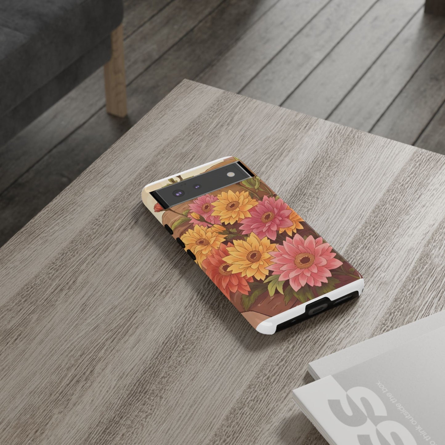 Floral Phone Case - Colorful Flower Design, Tough Protective Case, Gift for Nature Lovers, Spring Accents, Cute Accessories