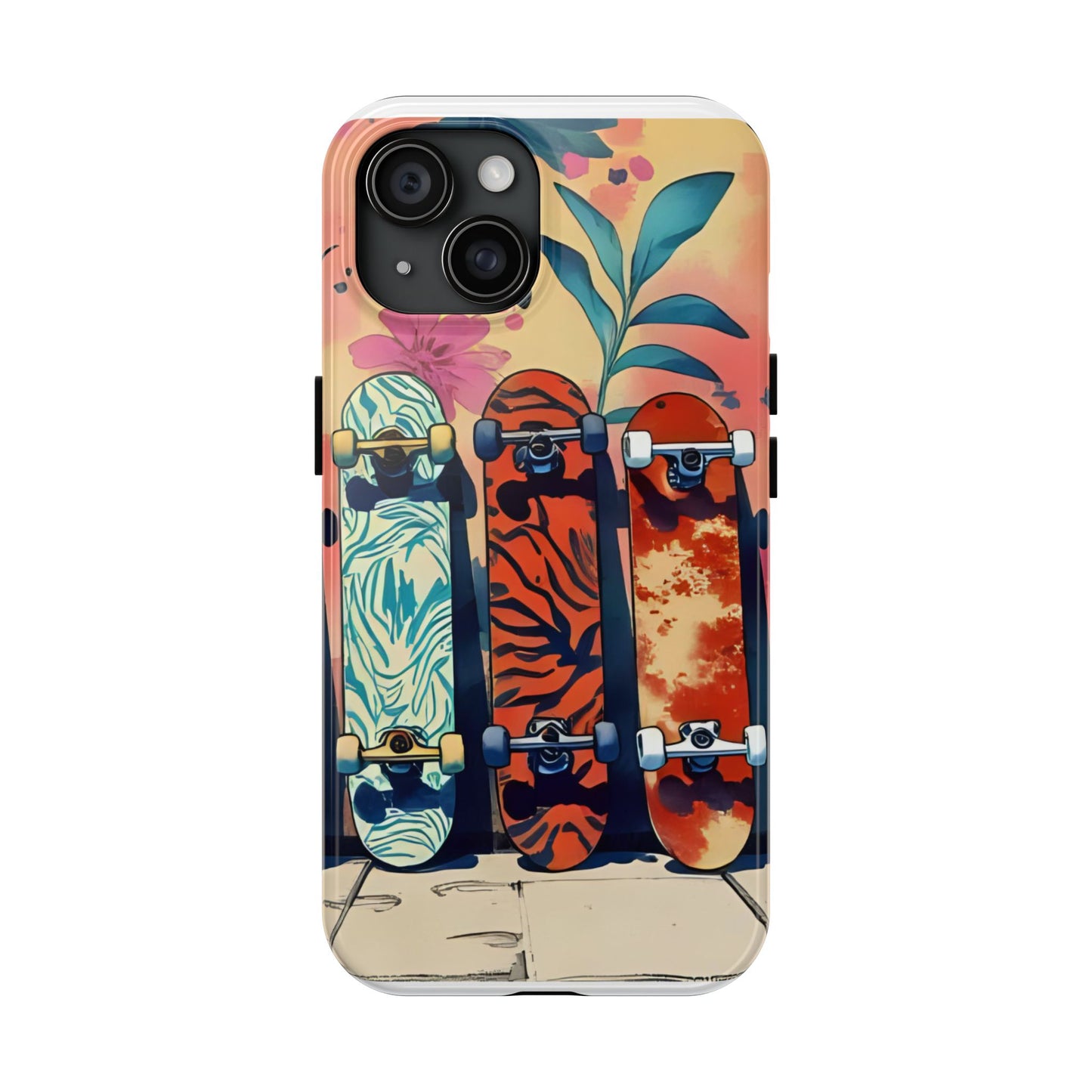 Skateboard Art Phone Cases | Tough Phone Covers for Skaters | Unique Gift for Skateboard Lovers, Trendy Protection, Custom Designs