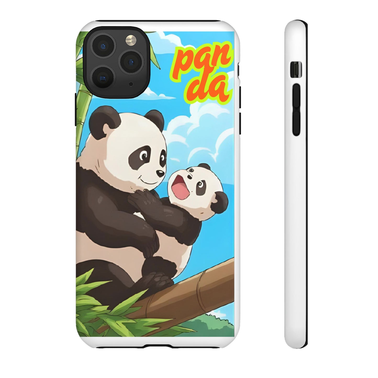 Panda Phone Case - Cute Panda Mom and Baby Design, Phone Cover for Animal Lovers, Gift for Kids and Adults, Jungle Vibe, Fun Accessory