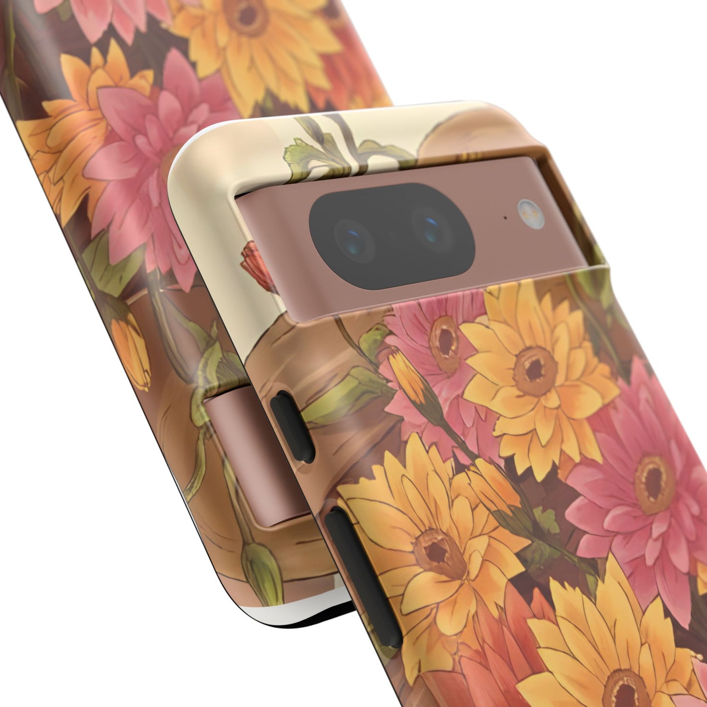 Floral Phone Case - Colorful Flower Design, Tough Protective Case, Gift for Nature Lovers, Spring Accents, Cute Accessories