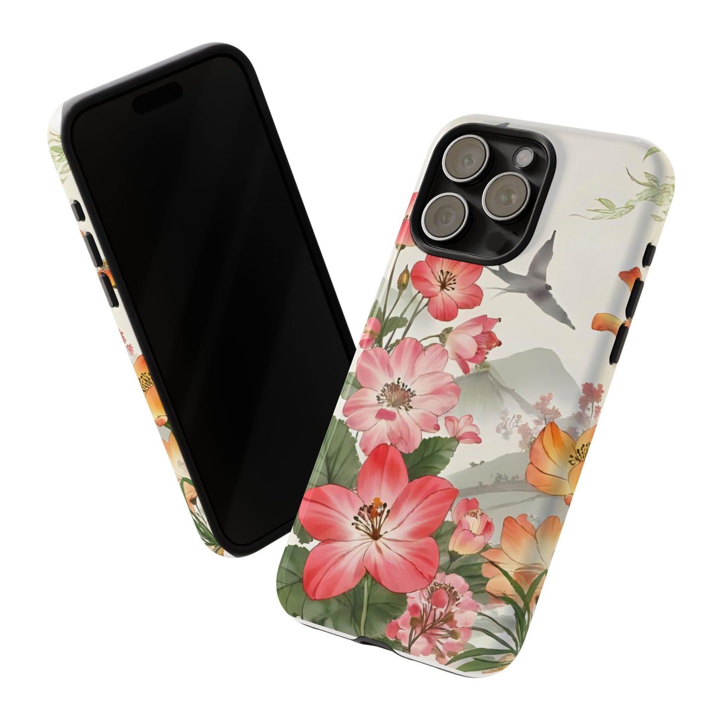 Floral Phone Case, Tough Cases, Smartphone Accessories, Gift for Her, Nature Lover's Present, Floral Design, Spring Style