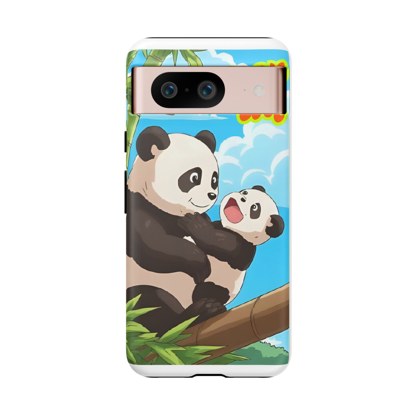 Panda Phone Case - Cute Panda Mom and Baby Design, Phone Cover for Animal Lovers, Gift for Kids and Adults, Jungle Vibe, Fun Accessory