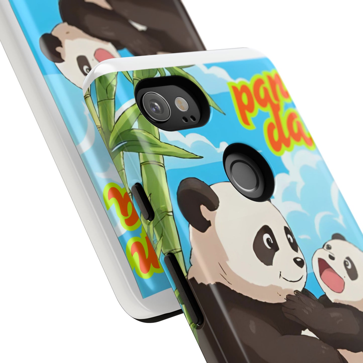 Panda Phone Case - Cute Panda Mom and Baby Design, Phone Cover for Animal Lovers, Gift for Kids and Adults, Jungle Vibe, Fun Accessory