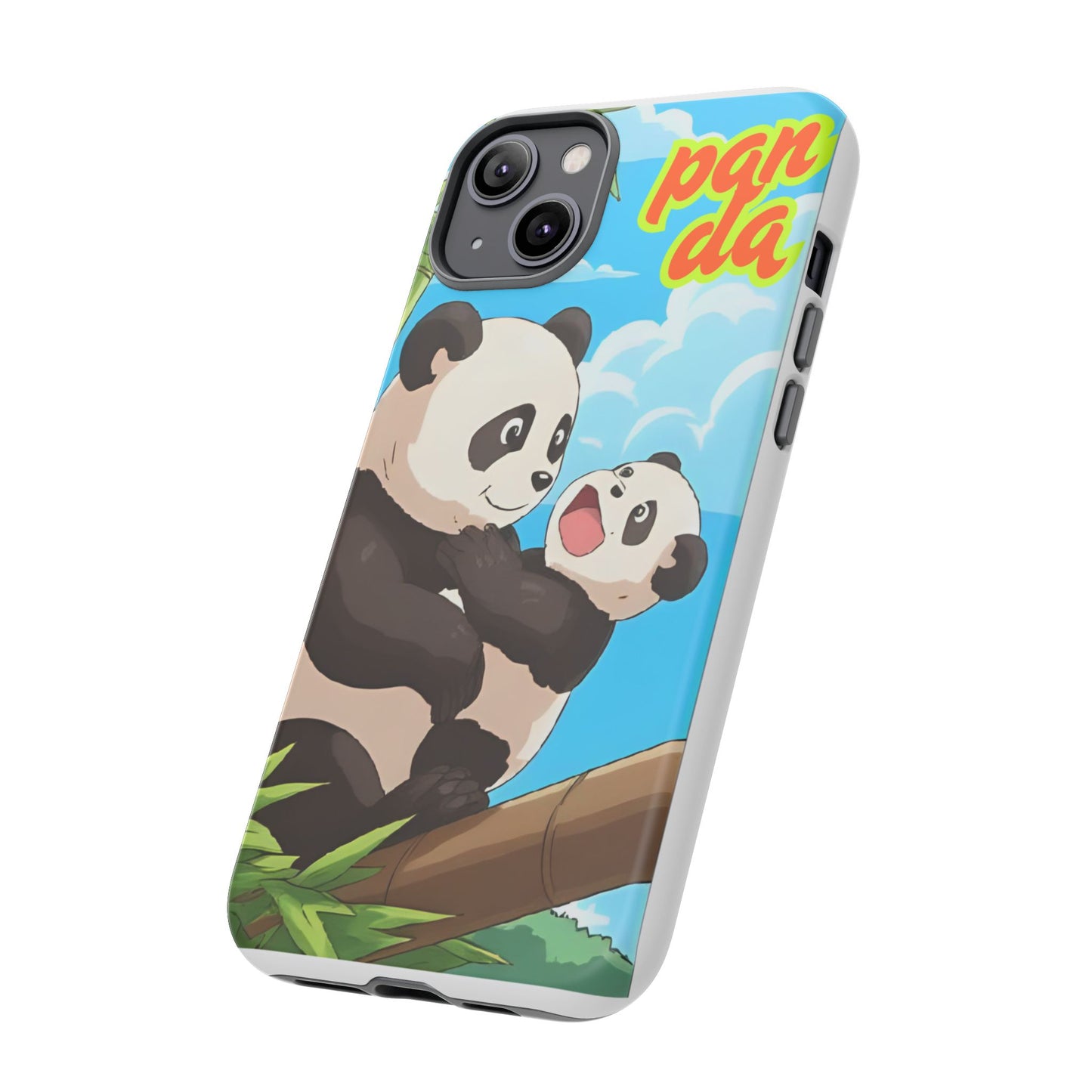 Panda Phone Case - Cute Panda Mom and Baby Design, Phone Cover for Animal Lovers, Gift for Kids and Adults, Jungle Vibe, Fun Accessory