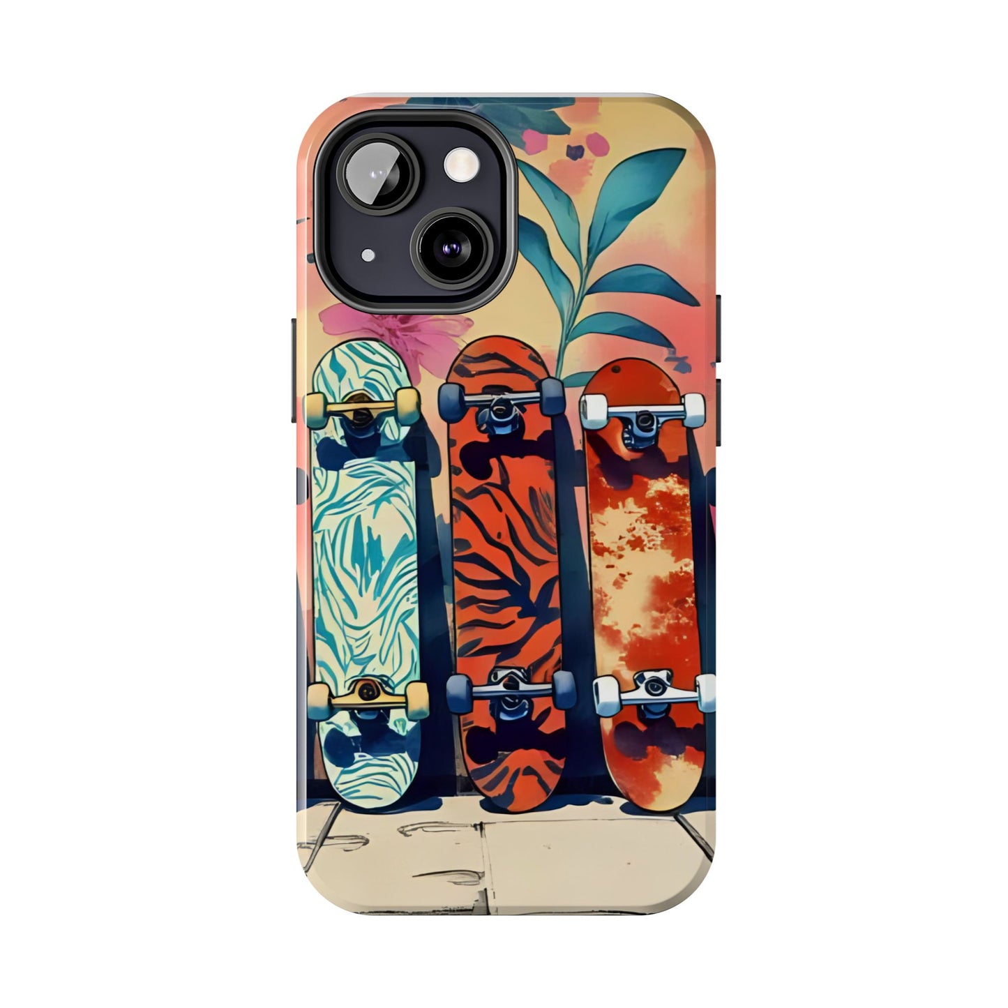 Skateboard Art Phone Cases | Tough Phone Covers for Skaters | Unique Gift for Skateboard Lovers, Trendy Protection, Custom Designs
