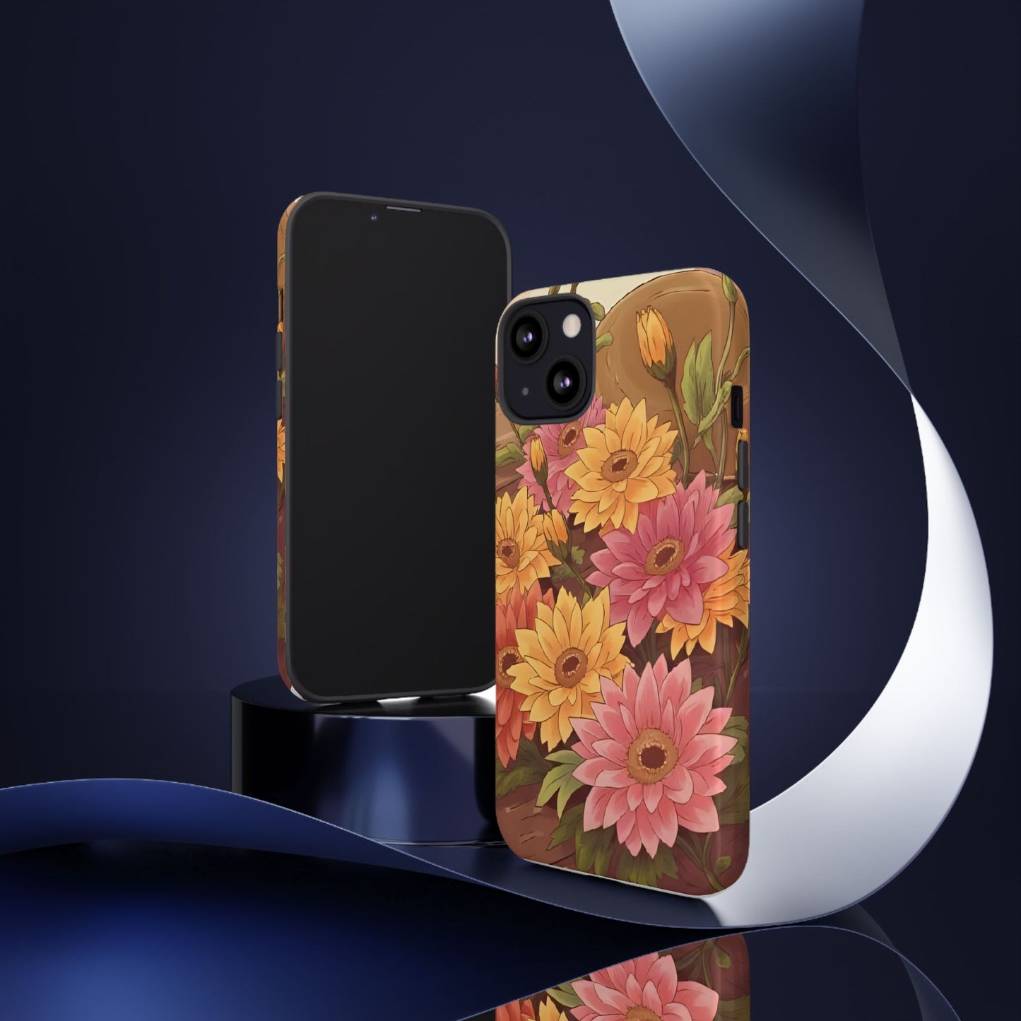 Floral Phone Case - Colorful Flower Design, Tough Protective Case, Gift for Nature Lovers, Spring Accents, Cute Accessories