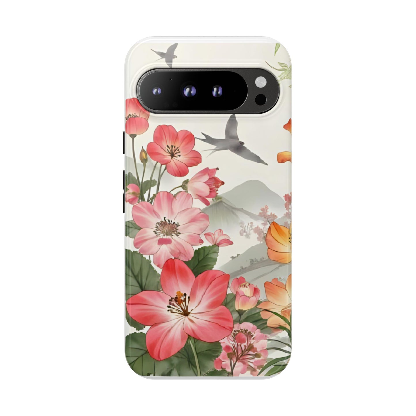 Floral Phone Case, Tough Cases, Smartphone Accessories, Gift for Her, Nature Lover's Present, Floral Design, Spring Style