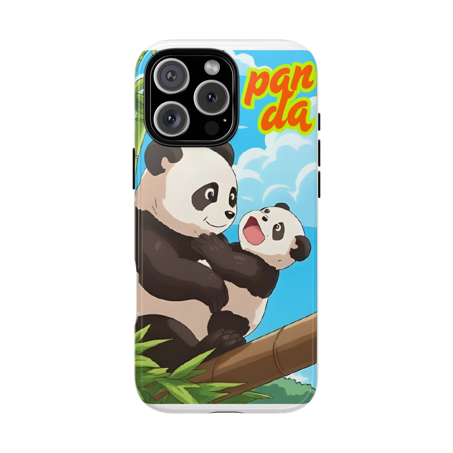 Panda Phone Case - Cute Panda Mom and Baby Design, Phone Cover for Animal Lovers, Gift for Kids and Adults, Jungle Vibe, Fun Accessory