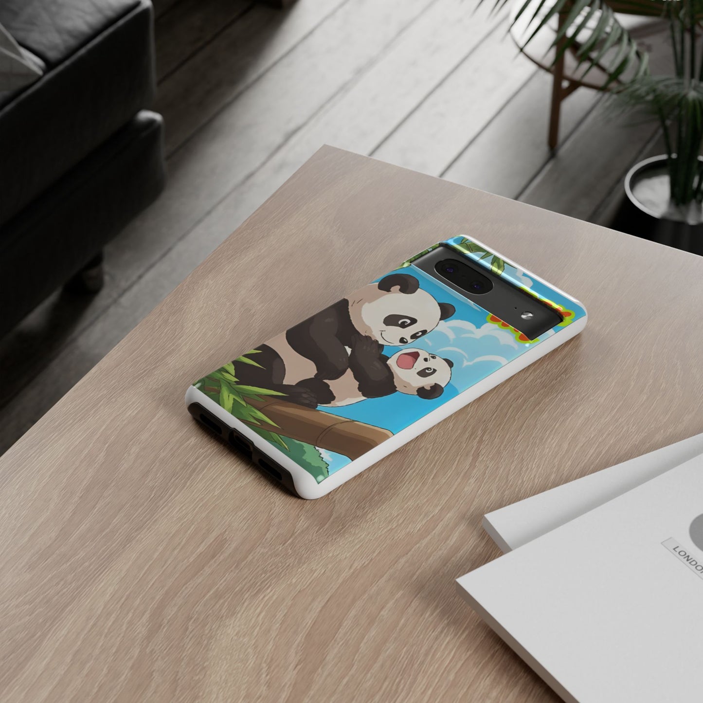 Panda Phone Case - Cute Panda Mom and Baby Design, Phone Cover for Animal Lovers, Gift for Kids and Adults, Jungle Vibe, Fun Accessory