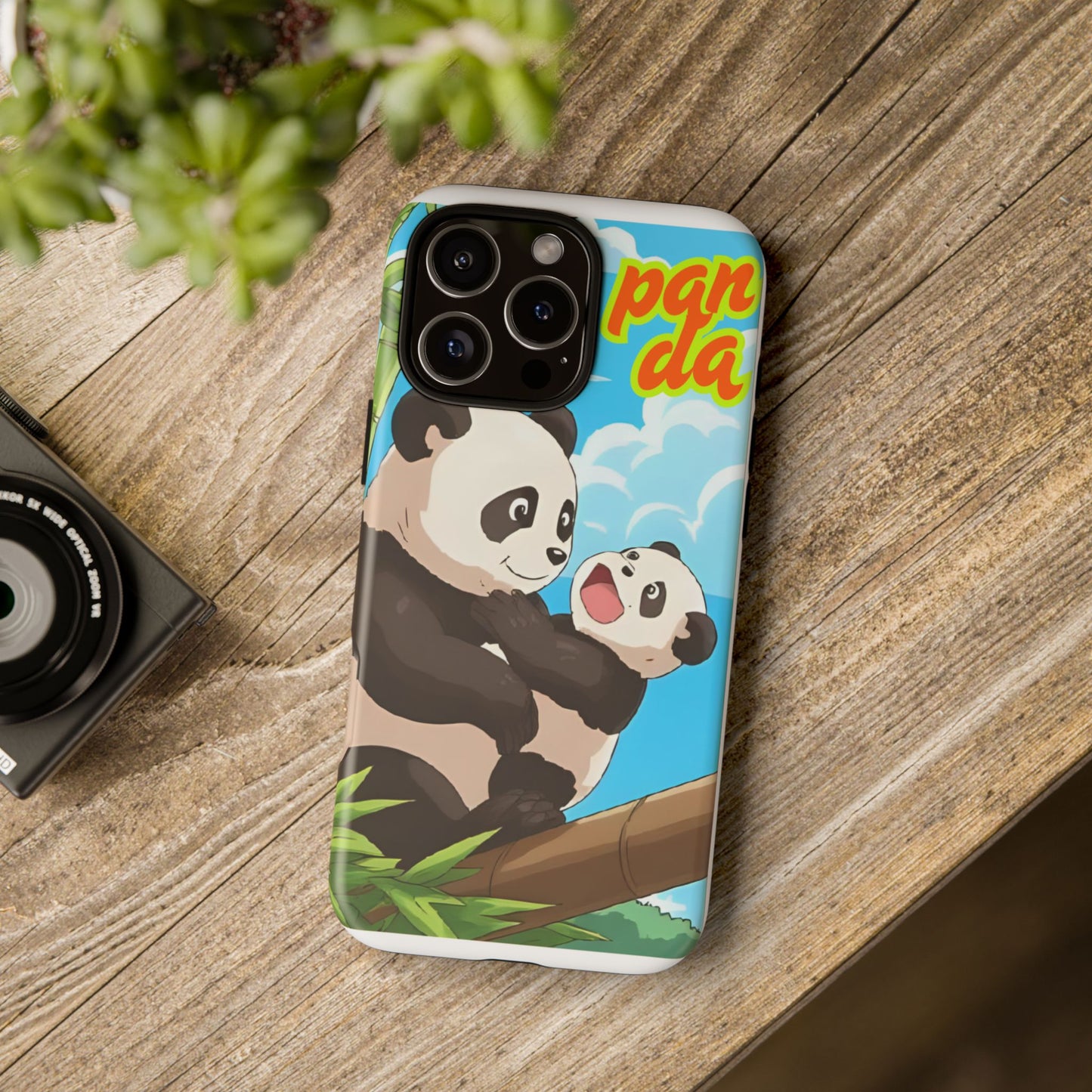 Panda Phone Case - Cute Panda Mom and Baby Design, Phone Cover for Animal Lovers, Gift for Kids and Adults, Jungle Vibe, Fun Accessory