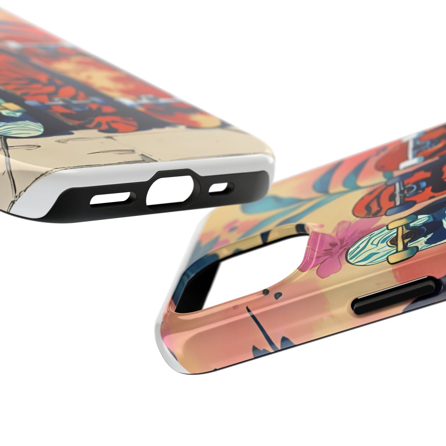 Skateboard Art Phone Cases | Tough Phone Covers for Skaters | Unique Gift for Skateboard Lovers, Trendy Protection, Custom Designs