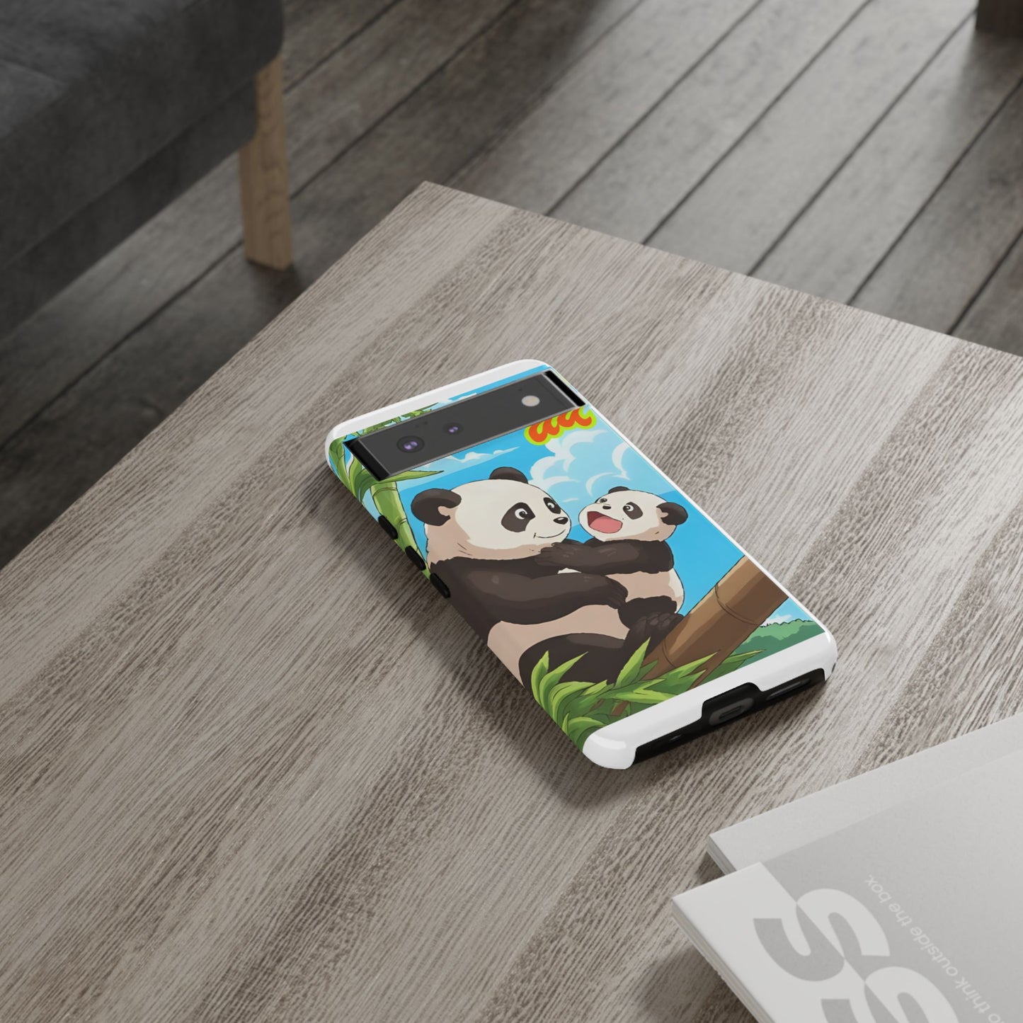 Panda Phone Case - Cute Panda Mom and Baby Design, Phone Cover for Animal Lovers, Gift for Kids and Adults, Jungle Vibe, Fun Accessory