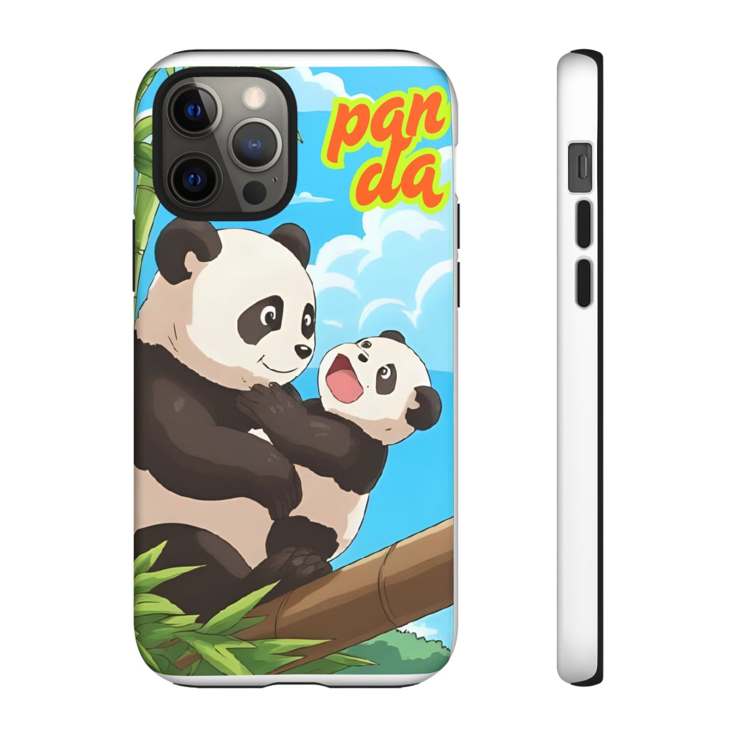 Panda Phone Case - Cute Panda Mom and Baby Design, Phone Cover for Animal Lovers, Gift for Kids and Adults, Jungle Vibe, Fun Accessory