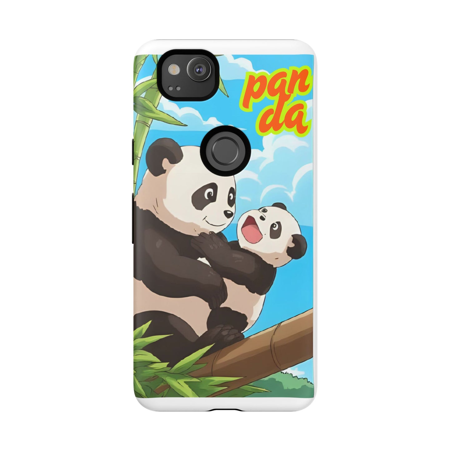 Panda Phone Case - Cute Panda Mom and Baby Design, Phone Cover for Animal Lovers, Gift for Kids and Adults, Jungle Vibe, Fun Accessory