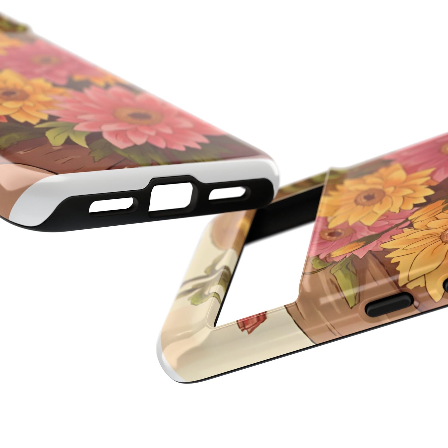 Floral Phone Case - Colorful Flower Design, Tough Protective Case, Gift for Nature Lovers, Spring Accents, Cute Accessories