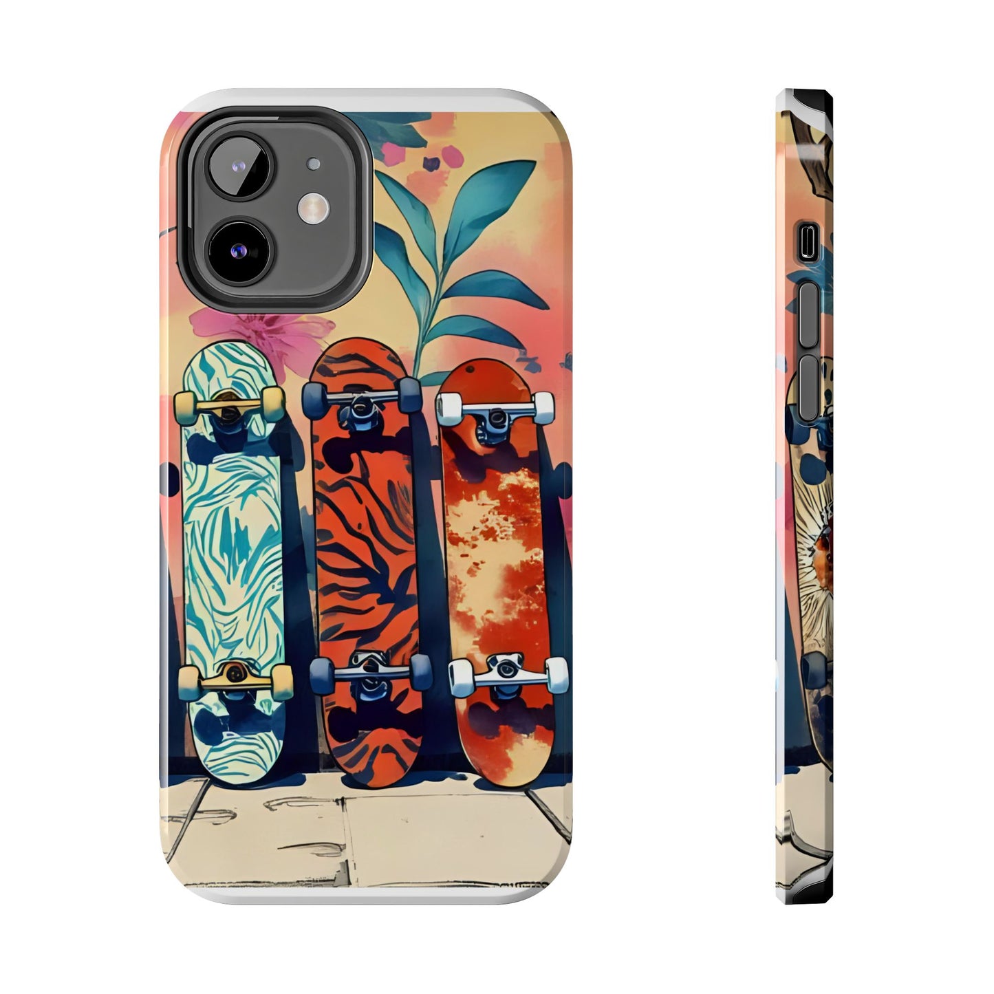 Skateboard Art Phone Cases | Tough Phone Covers for Skaters | Unique Gift for Skateboard Lovers, Trendy Protection, Custom Designs