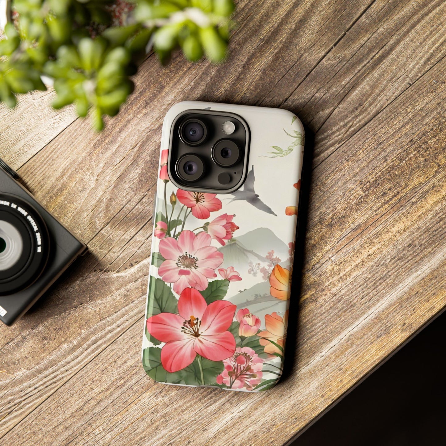 Floral Phone Case, Tough Cases, Smartphone Accessories, Gift for Her, Nature Lover's Present, Floral Design, Spring Style