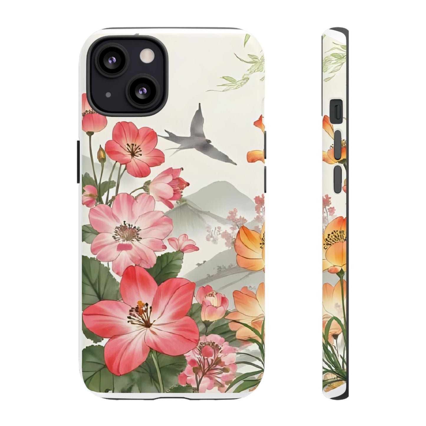 Floral Phone Case, Tough Cases, Smartphone Accessories, Gift for Her, Nature Lover's Present, Floral Design, Spring Style