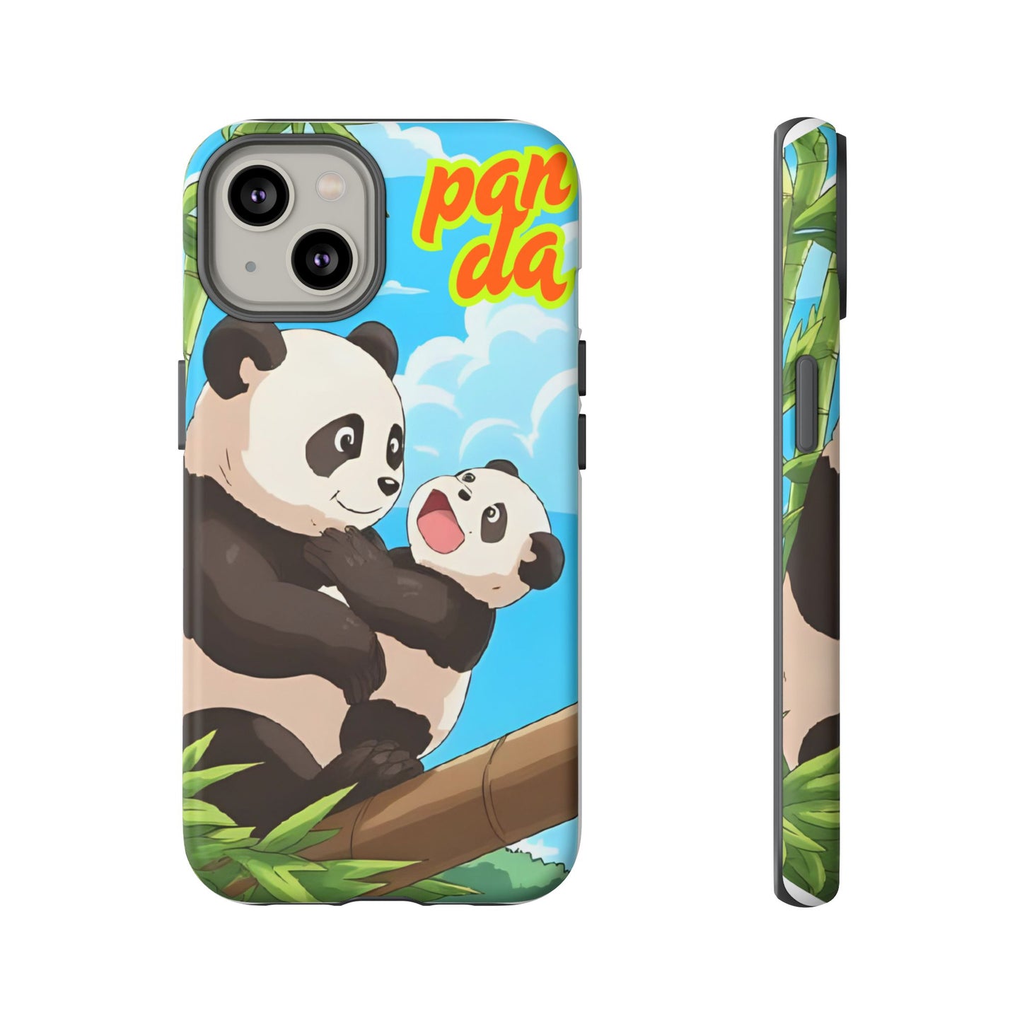 Panda Phone Case - Cute Panda Mom and Baby Design, Phone Cover for Animal Lovers, Gift for Kids and Adults, Jungle Vibe, Fun Accessory