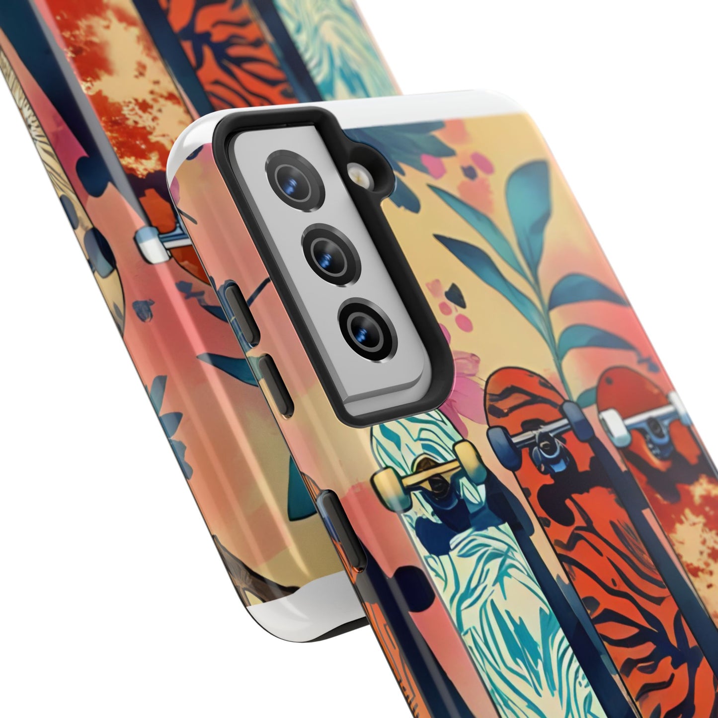 Skateboard Art Phone Cases | Tough Phone Covers for Skaters | Unique Gift for Skateboard Lovers, Trendy Protection, Custom Designs