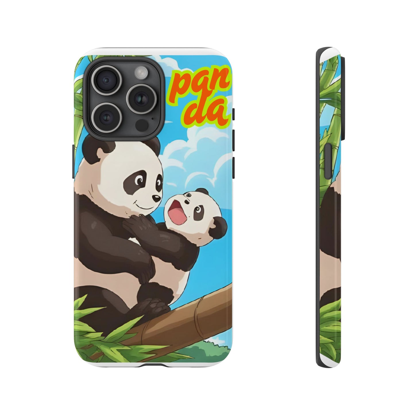 Panda Phone Case - Cute Panda Mom and Baby Design, Phone Cover for Animal Lovers, Gift for Kids and Adults, Jungle Vibe, Fun Accessory