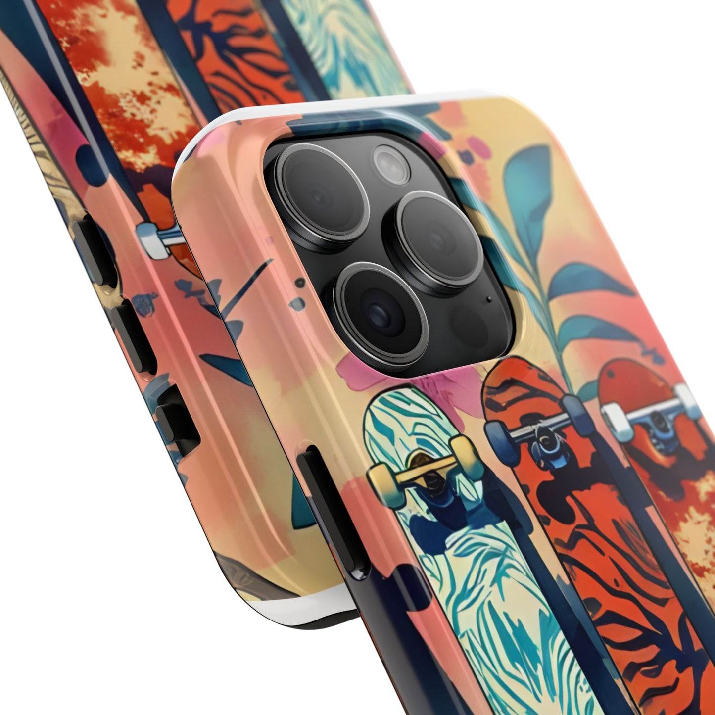 Skateboard Art Phone Cases | Tough Phone Covers for Skaters | Unique Gift for Skateboard Lovers, Trendy Protection, Custom Designs