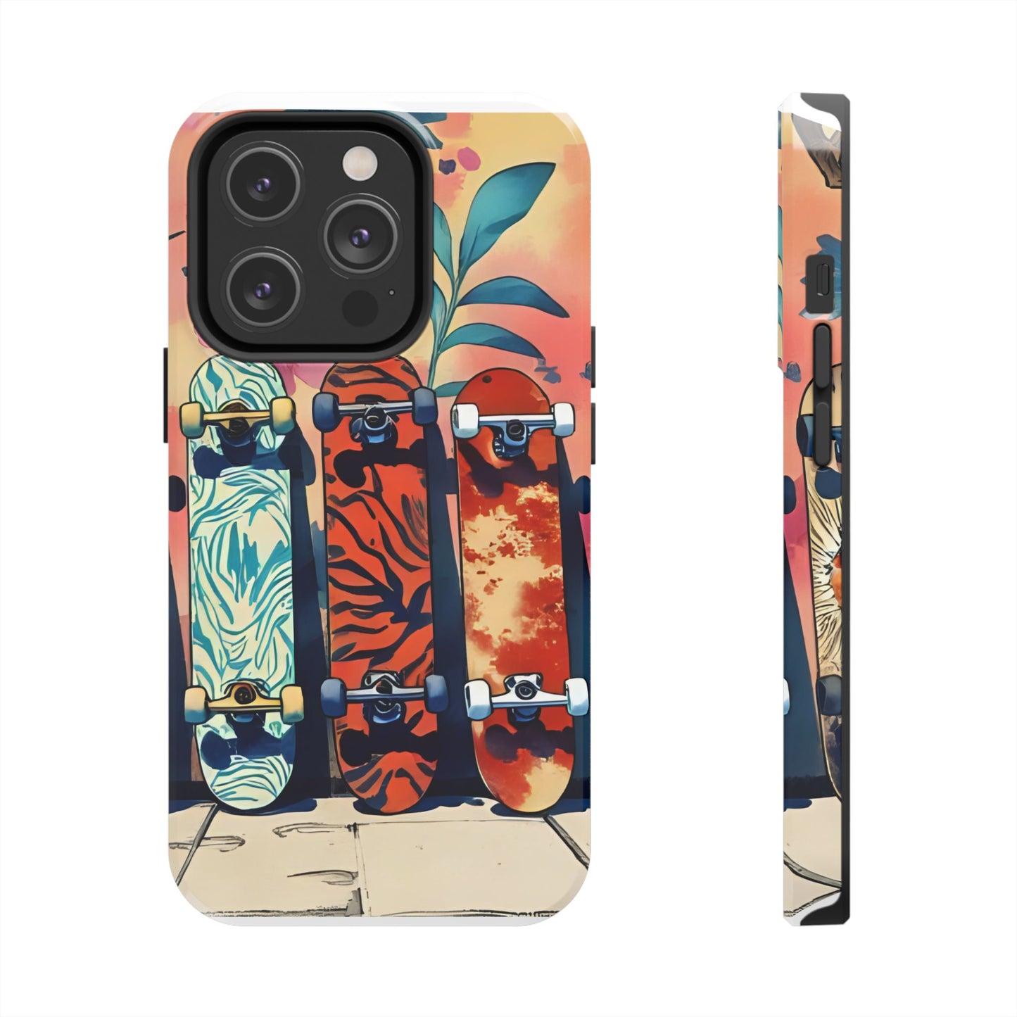 Skateboard Art Phone Cases | Tough Phone Covers for Skaters | Unique Gift for Skateboard Lovers, Trendy Protection, Custom Designs