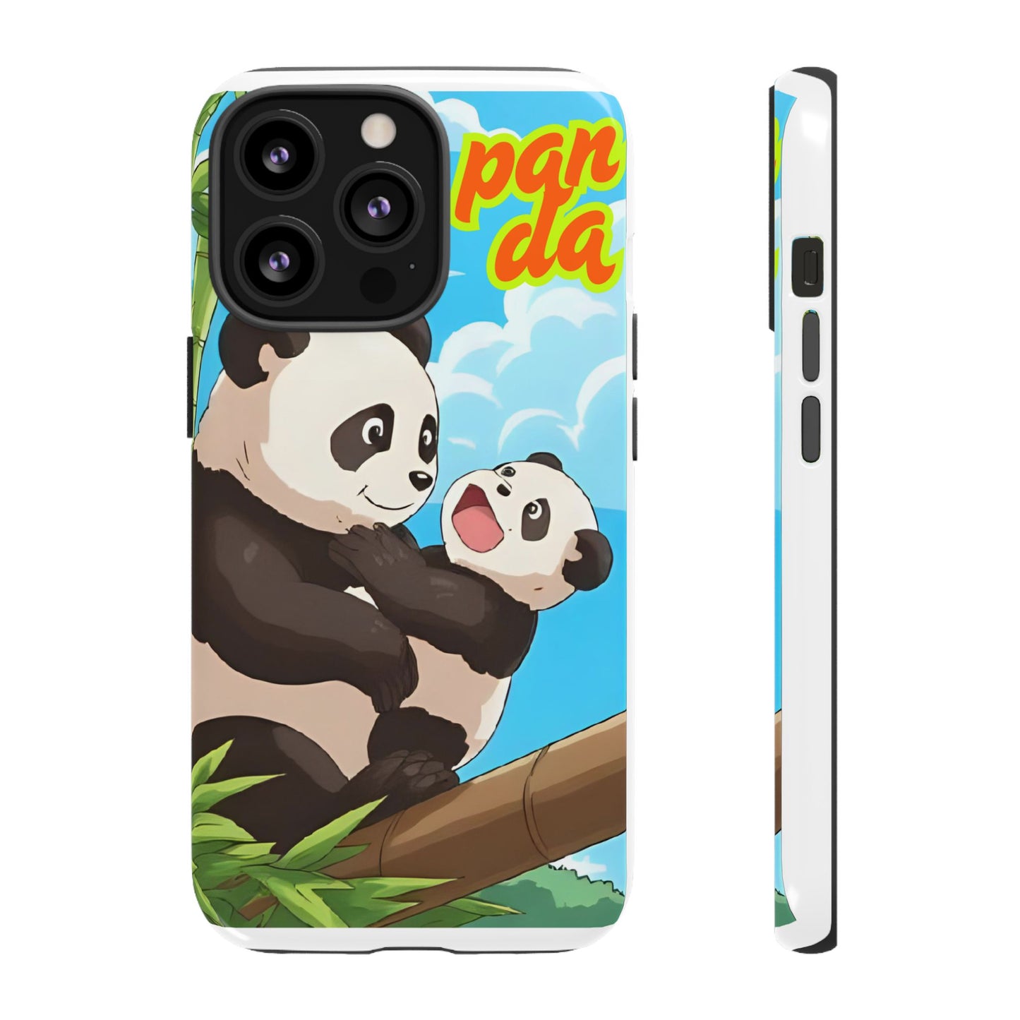 Panda Phone Case - Cute Panda Mom and Baby Design, Phone Cover for Animal Lovers, Gift for Kids and Adults, Jungle Vibe, Fun Accessory