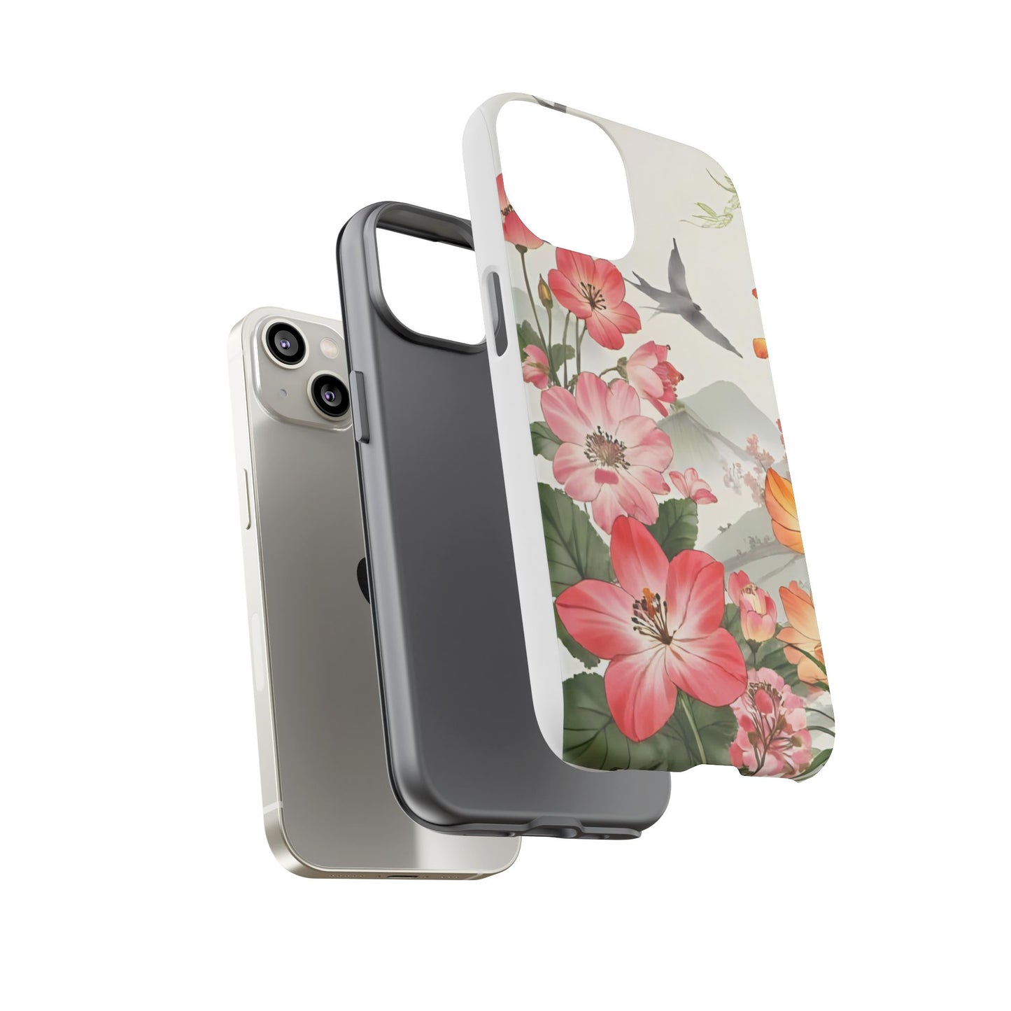 Floral Phone Case, Tough Cases, Smartphone Accessories, Gift for Her, Nature Lover's Present, Floral Design, Spring Style