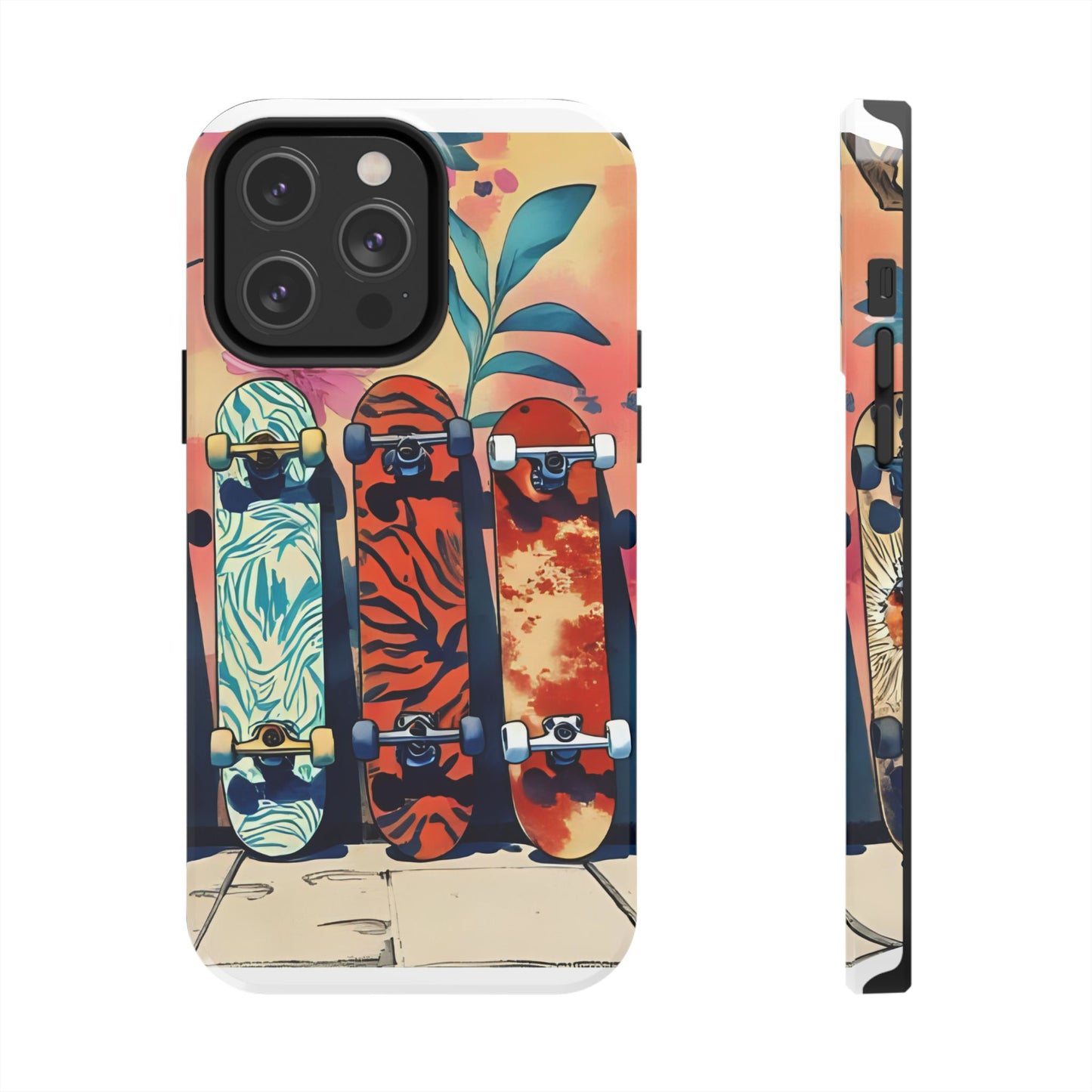 Skateboard Art Phone Cases | Tough Phone Covers for Skaters | Unique Gift for Skateboard Lovers, Trendy Protection, Custom Designs