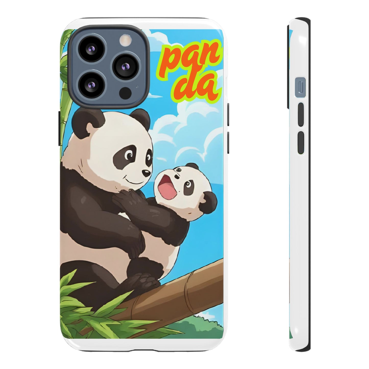 Panda Phone Case - Cute Panda Mom and Baby Design, Phone Cover for Animal Lovers, Gift for Kids and Adults, Jungle Vibe, Fun Accessory
