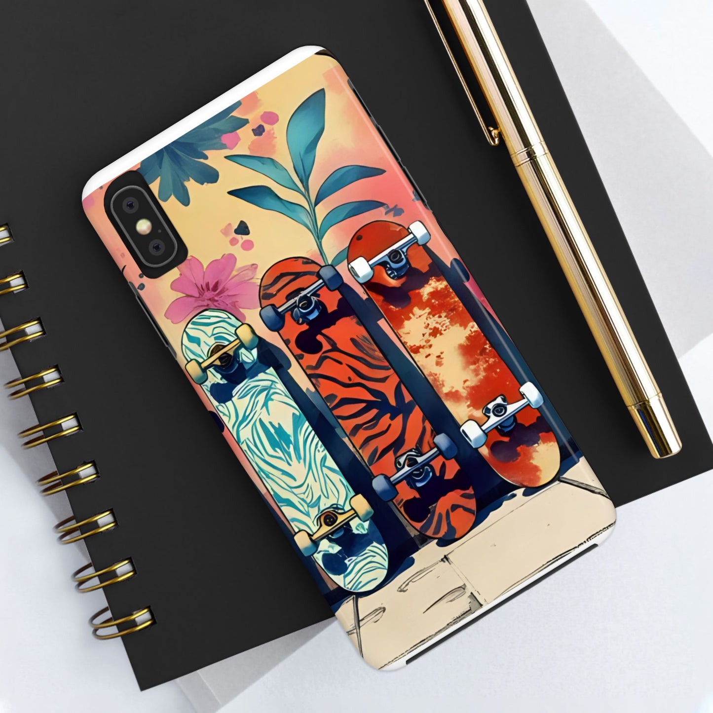 Skateboard Art Phone Cases | Tough Phone Covers for Skaters | Unique Gift for Skateboard Lovers, Trendy Protection, Custom Designs