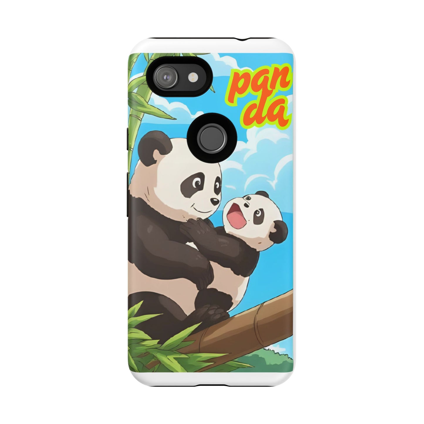 Panda Phone Case - Cute Panda Mom and Baby Design, Phone Cover for Animal Lovers, Gift for Kids and Adults, Jungle Vibe, Fun Accessory