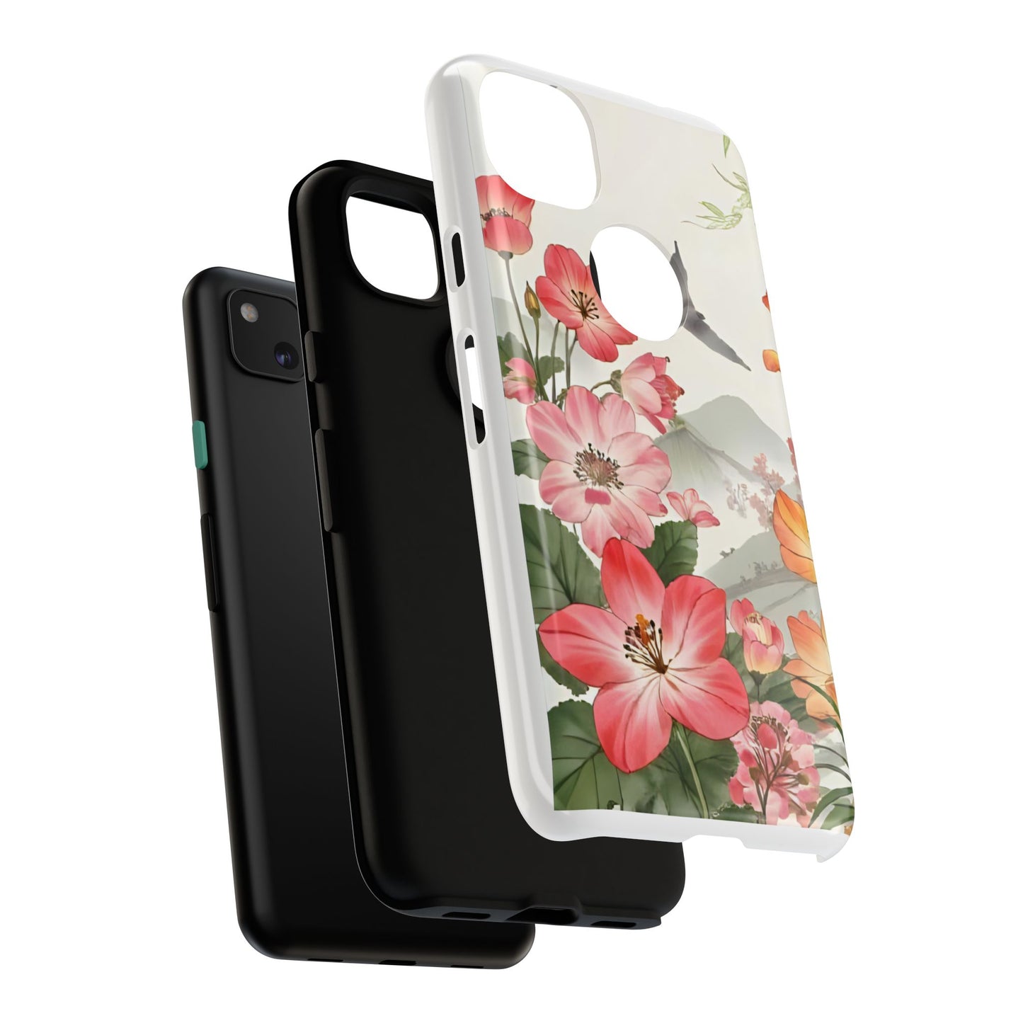 Floral Phone Case, Tough Cases, Smartphone Accessories, Gift for Her, Nature Lover's Present, Floral Design, Spring Style