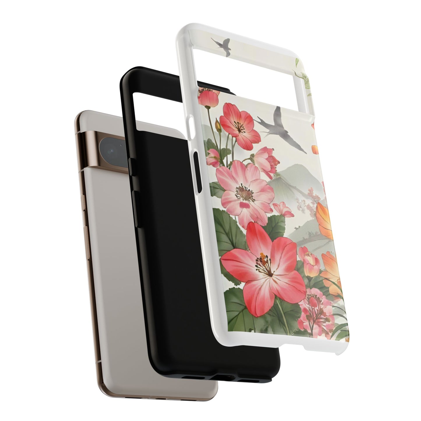 Floral Phone Case, Tough Cases, Smartphone Accessories, Gift for Her, Nature Lover's Present, Floral Design, Spring Style