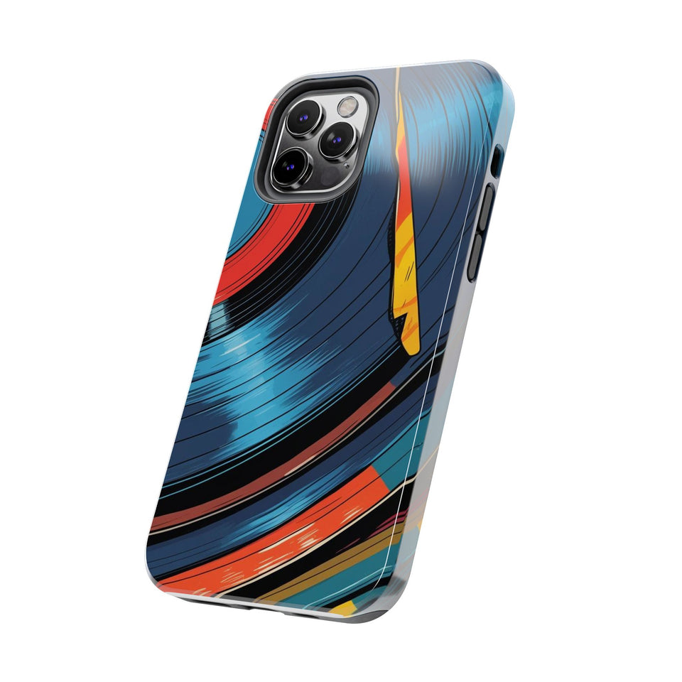 Retro Vinyl Record Phone Case – Front View