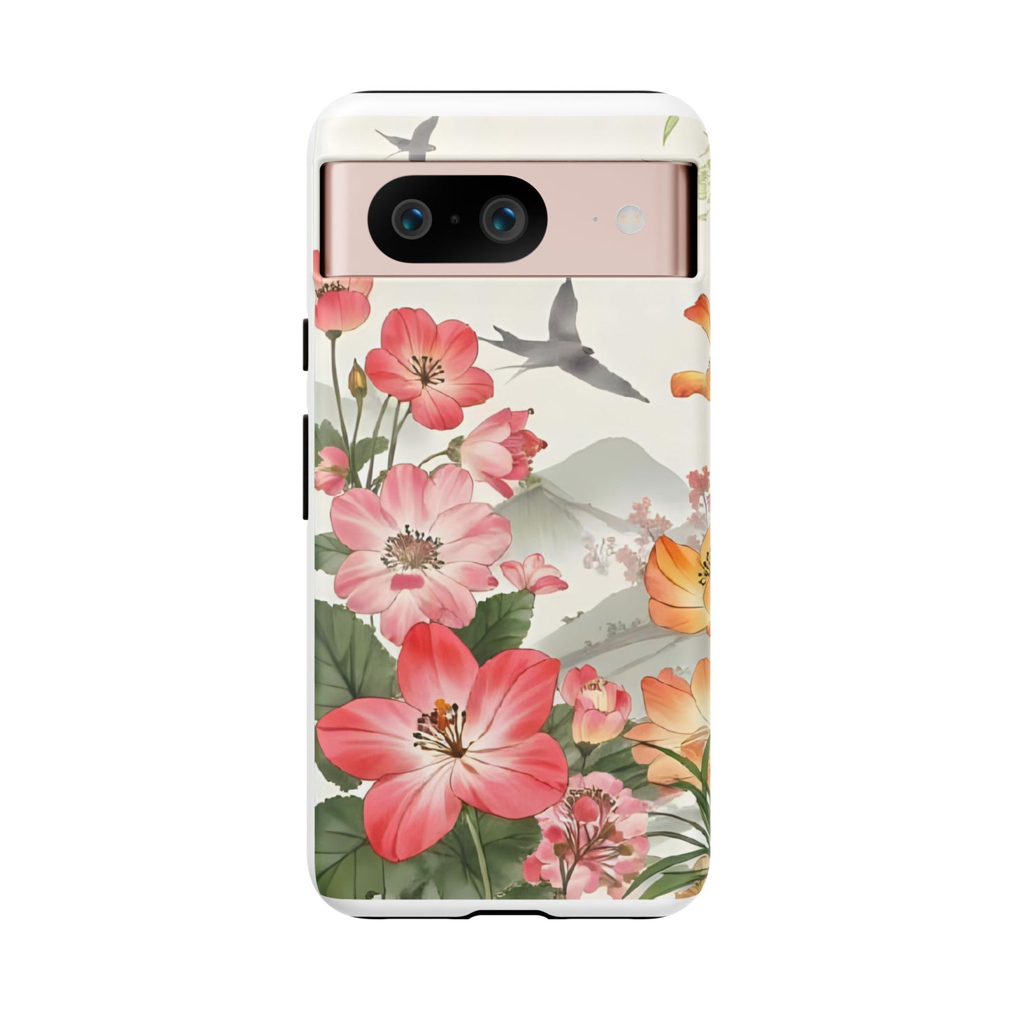 Floral Phone Case, Tough Cases, Smartphone Accessories, Gift for Her, Nature Lover's Present, Floral Design, Spring Style