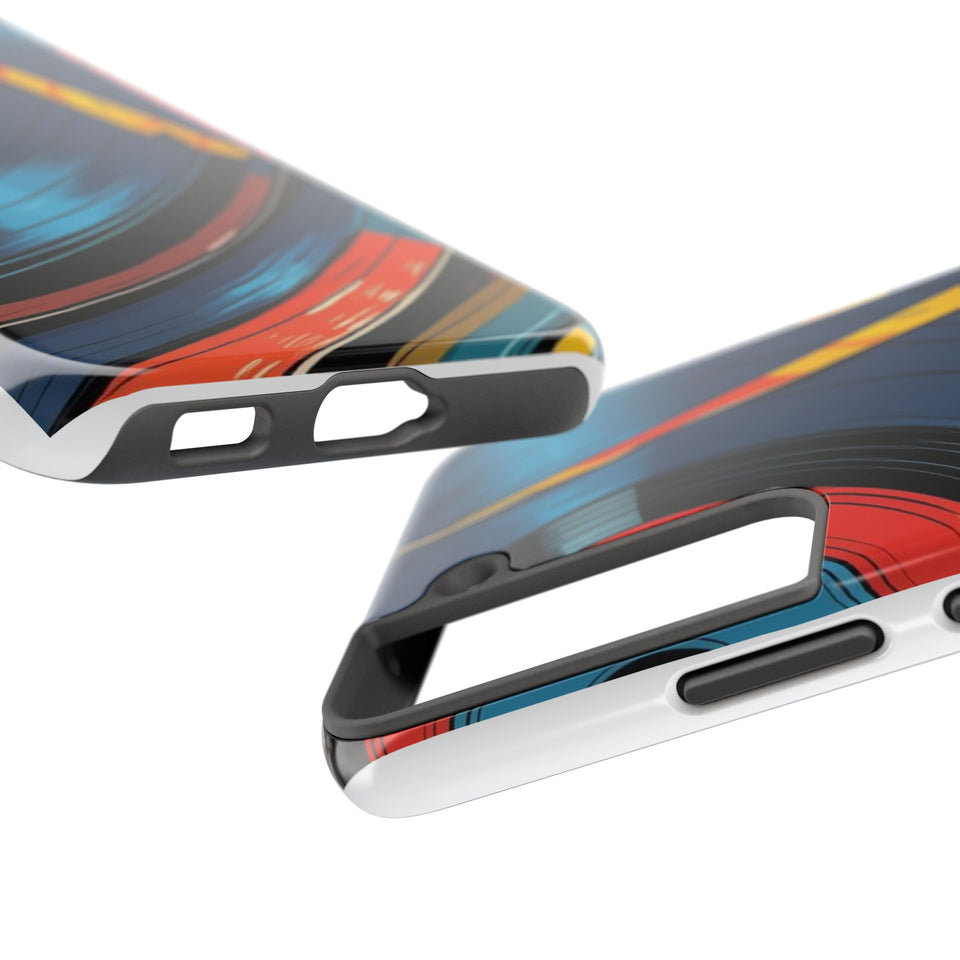 Retro Vinyl Record Phone Case – Front View