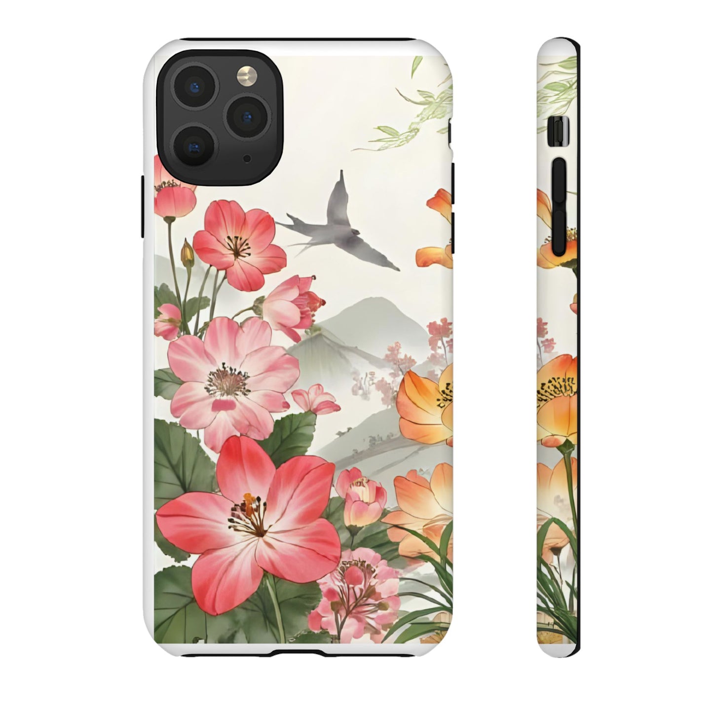 Floral Phone Case, Tough Cases, Smartphone Accessories, Gift for Her, Nature Lover's Present, Floral Design, Spring Style