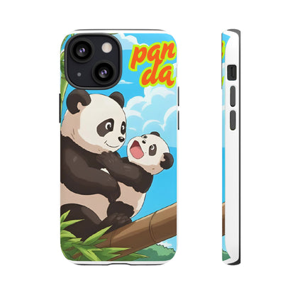 Panda Phone Case - Cute Panda Mom and Baby Design, Phone Cover for Animal Lovers, Gift for Kids and Adults, Jungle Vibe, Fun Accessory