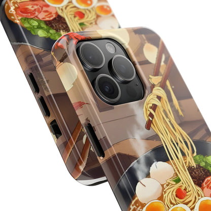 Ramen Bowl Phone Case, Cute Tough Phone Case, Anime Aesthetic Accessories, Gift for Food Lovers, Customizable Phone Protection