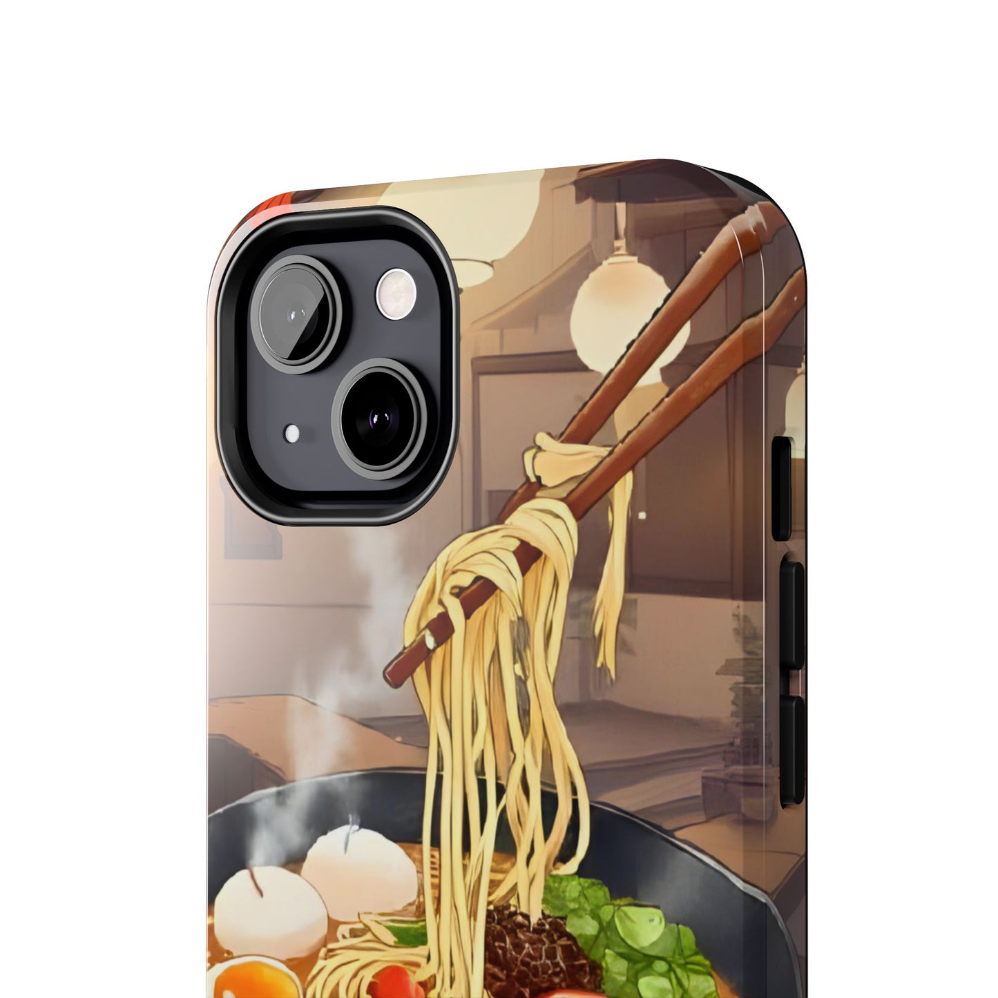 Ramen Bowl Phone Case, Cute Tough Phone Case, Anime Aesthetic Accessories, Gift for Food Lovers, Customizable Phone Protection