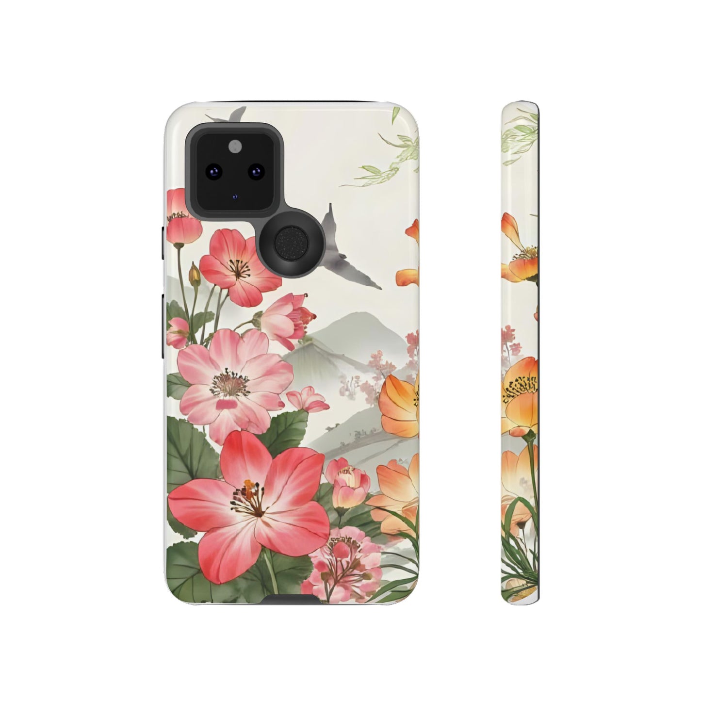 Floral Phone Case, Tough Cases, Smartphone Accessories, Gift for Her, Nature Lover's Present, Floral Design, Spring Style