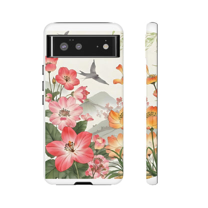 Floral Phone Case, Tough Cases, Smartphone Accessories, Gift for Her, Nature Lover's Present, Floral Design, Spring Style